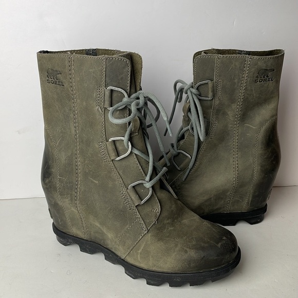 Sorel Joan of Arctic Quarry Leather Ankle Boots - Picture 1 of 10
